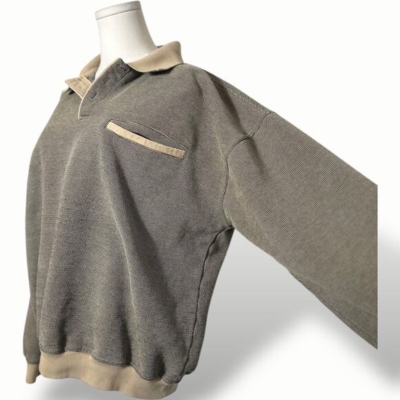 Vintage 90s Norm Thompson Polo Sweatshirt - Grandpa Core - XL - 89 - Picture 1 of 8